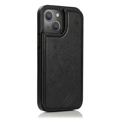 Butterflies Flowers Double Buckle Case, For iPhone 14, For iPhone 14 Plus