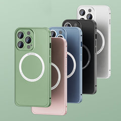 Frosted MagSafe Magnetic Phone Case with Lens Film, For iPhone 14, For iPhone 14 Pro Max