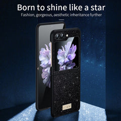 SULADA Shockproof TPU + Handmade Leather Phone Case, For Samsung Galaxy Z Flip5, For Samsung Galaxy Z Flip4
