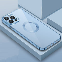 9D Plated Lens Film Clear Phone Case, For iPhone 14, For iPhone 14 Plus, For iPhone 14 Pro