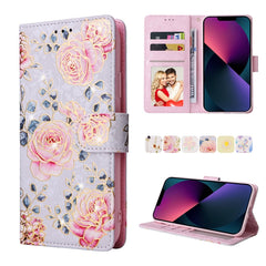 Bronzing Painting RFID Leather Case, For iPhone 13 mini, For iPhone 13, For iPhone 13 Pro, For iPhone 13 Pro Max