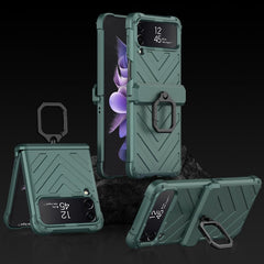GKK Sliding Camshield Magnetic Armor Flip Phone Case with Ring Holder, For Samsung Galaxy Z Flip4