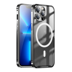 Frosted Metal Phone Case with Magnetic, For iPhone 13 Pro Max, For iPhone 14, For iPhone 14 Plus, For iPhone 14 Pro, For iPhone 14 Pro Max