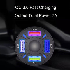 TE-094 4 in 1 Cigarette Lighter Conversion Plug Multi-function USB Car Fast Charger