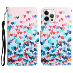 Colored Drawing Leather Phone Case, For iPhone 12 / 12 Pro