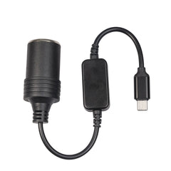 3710-03 30cm Type-C 5V to 12V Car Cigarette Lighter Socket Boost Power Adapter Cable, 30cm Type-C