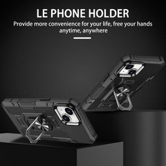 Ring Holder Armor Hybrid Phone Case, For iPhone 13, For iPhone 13 Pro Max, For iPhone 12 / 12 Pro, For iPhone 12 Pro Max