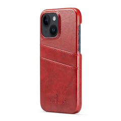 Fierre Shann Retro Oil Wax Texture PU Leather Case with Card Slots, For iPhone 14, For iPhone 14 Plus, For iPhone 14 Pro, For iPhone 14 Pro Max