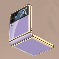 GKK Integrated Electroplating Painted Glass Phone Case, For Samsung Galaxy Z Flip4