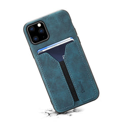 Denior DV Elastic Card PU Back Cover Phone Case, For iPhone 11 Pro, For iPhone 11 Pro Max, For iPhone X / XS, For iPhone XR, For iPhone XS Max, For iPhone SE 2022 / SE 2020 / 7 / 8