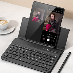 GKK Magnetic Folding Bluetooth Keyboard Leather Case with Pen, For Samsung Galaxy Z Fold4