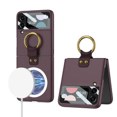 GKK MagSafe Ultrathin Integrated Shockproof Phone Case with Ring Holder, For Samsung Galaxy Z Flip4