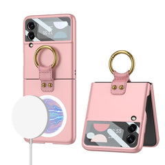 GKK MagSafe Ultrathin Integrated Shockproof Phone Case with Ring Holder, For Samsung Galaxy Z Flip4