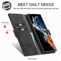 LC.IMEEKE Strong Magnetism Microfiber Leather Phone Case, For Samsung Galaxy S23 Ultra 5G