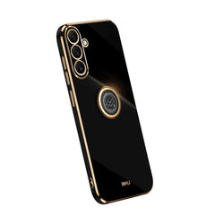 XINLI Straight Edge Electroplate TPU Phone Case with Ring, For Samsung Galaxy A54 5G, For vivo X90 Pro+, For Samsung Galaxy Note10+
