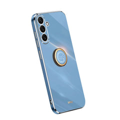 XINLI Straight Edge Electroplate TPU Phone Case with Ring, For Samsung Galaxy A54 5G, For vivo X90 Pro+, For Samsung Galaxy Note10+