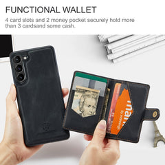 JEEHOOD Retro Magnetic Detachable Wallet Phone Case, For Samsung Galaxy S23 5G, For Samsung Galaxy S23+ 5G, For Samsung Galaxy S23 Ultra 5G