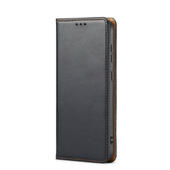 Fierre Shann PU Genuine Leather Texture Leather Phone Case, For Samsung Galaxy S23 5G