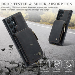 CaseMe C20 Multifunctional RFID Leather Phone Case, For Samsung Galaxy S23 Ultra 5G