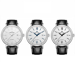 NORTH EDGE AMOY Multifunctional Business Men's Watch Waterproof Leather Mechanical Watch