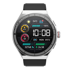 BM01 1.45 inch Silicone Band IP68 Waterproof Smart Watch Support Bluetooth Call / NFC, Silicone Band (Silver), Silicone Band (Black)