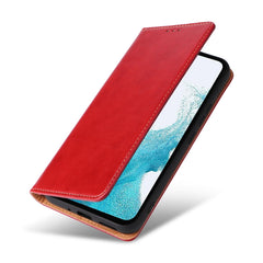 Fierre Shann PU Genuine Leather Texture Leather Phone Case, For Samsung Galaxy A54 5G