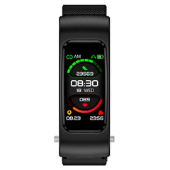 K60 1.08 inch Steel Band Earphone Detachable Life Waterproof Smart Watch Support Bluetooth Call, Steel Band (Black)
