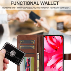 LC.IMEEKE Calf Texture Flip Leather Phone Case, For Google Pixel 10a, For Google Pixel 10 Pro XL, For Google Pixel 10 / 10 Pro, For Google Pixel 9a