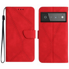 Stitching Embossed Leather Phone Case, For Google Pixel 6 Pro, For Google Pixel 6a