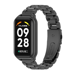 Mijobs Metal Shell + Three-Bead Stainless Steel Watch Band, For Xiaomi Smart Band 8 Active / Redmi Band 2