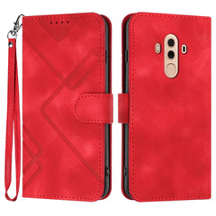 Line Pattern Skin Feel Leather Phone Case, For Huawei Mate 10 Pro, For Huawei P10 Lite