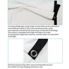 Simple Folding Thin Polyester Projector Film Curtain, 30 inch 16:9, 150 inch 4:3, 180 inch 16:9, 150 inch 16:9, 200 inch 16:9