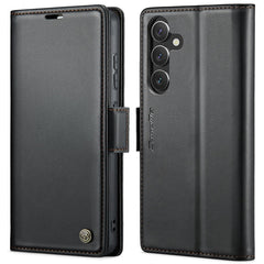 CaseMe 023 Butterfly Buckle Litchi Texture RFID Anti-theft Leather Phone Case, For Samsung Galaxy S24+, For Samsung Galaxy S24, For Samsung Galaxy A05s, For Samsung Galaxy A25 5G