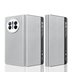 Retro Magnetic Side Window View Leather Smart Phone Case, For Huawei Mate X3