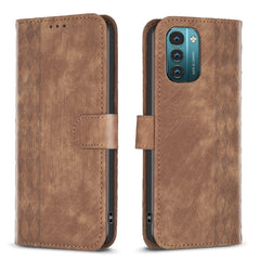 Plaid Embossed Leather Phone Case, For Nokia G21 / G11, For Nokia G22