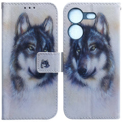 Coloured Drawing Flip Leather Phone Case, For Tecno Pova 5
