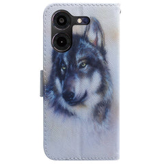 Coloured Drawing Flip Leather Phone Case, For Tecno Pova 5 Pro, For Tecno Pova Neo 3