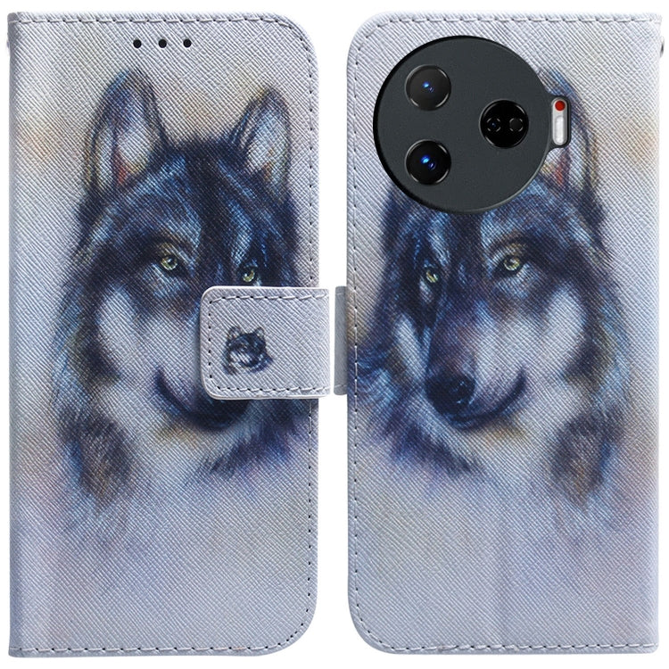 Coloured Drawing Flip Leather Phone Case, For Tecno Camon 30 Pro CL8, For Tecno Camon 30 4G / 30 5G CL6 CL7