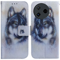 Coloured Drawing Flip Leather Phone Case, For Tecno Camon 30 Pro CL8, For Tecno Camon 30 4G / 30 5G CL6 CL7