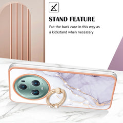 Electroplating Marble IMD TPU Phone Case with Ring Holder, For Honor Magic5 Pro, For Honor X8a, For Honor X9a / Magic5 Lite, For Honor X7a