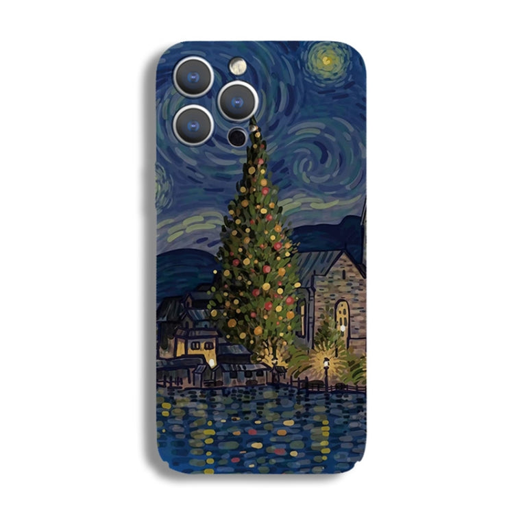 Precise Hole Oil Painting Pattern PC Phone Case, For iPhone 13 mini, For iPhone 12