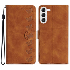 Seven Butterflies Embossed Leather Phone Case, For Samsung Galaxy S24 5G, For Samsung Galaxy A20e, For Samsung Galaxy A20s, For Samsung Galaxy A22 4G