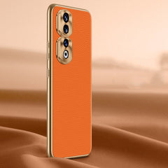 Litchi Texture Genuine Leather Phone Case, For Honor 90 Pro, For Honor 90