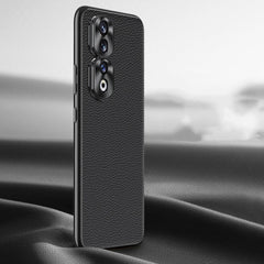 Litchi Texture Genuine Leather Phone Case, For Honor 90 Pro, For Honor 90