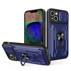 Sliding Camshield TPU+PC Phone Case with Card Slot, For iPhone 15