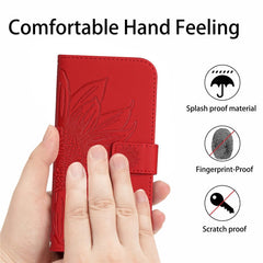Skin Feel Sun Flower Embossed Flip Leather Phone Case with Lanyard, For iPhone 16, For iPhone 15 Pro Max