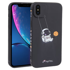 Astronaut Swinging Pattern TPU Phone Case, For iPhone XS / X, For iPhone XR, For iPhone XS Max, For iPhone 8 Plus / 7 Plus