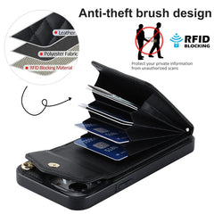 Rhombic Texture Card Bag Phone Case with Long Lanyard, For iPhone 14 Pro Max, For iPhone 13 Pro Max, For iPhone 13 Pro