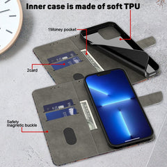 Crystal 3D Shockproof Protective Leather Phone Case, For iPhone 15 Pro