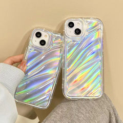 Laser Sequin Waves TPU Phone Case, For iPhone 14 Plus, For iPhone 14, For iPhone 14 Pro, For iPhone 14 Pro Max, For iPhone 13 Pro Max, For iPhone 13 Pro